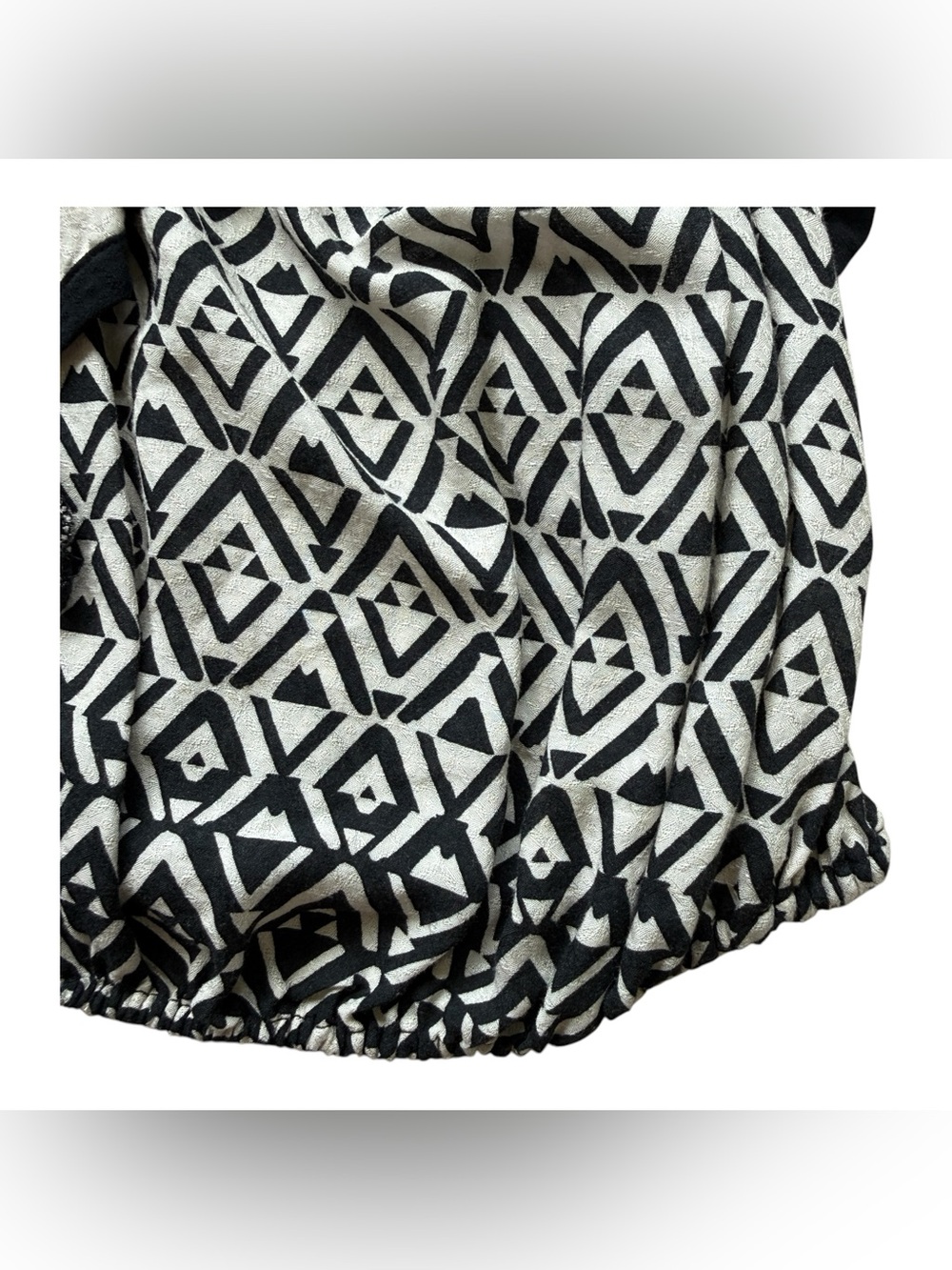 Free People Geometric Ruffle Cami Tank Boho Festival Tribal Print XS Top Resort - Picture 6 of 13
